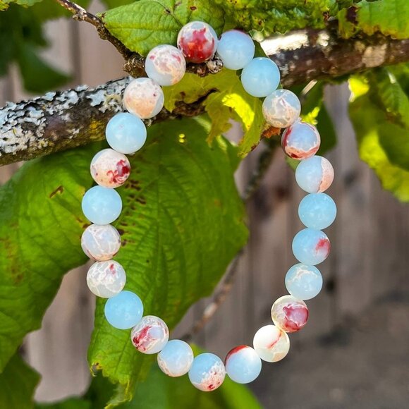 African Opal Gemstone Bracelet Handmade - Picture 4 of 5